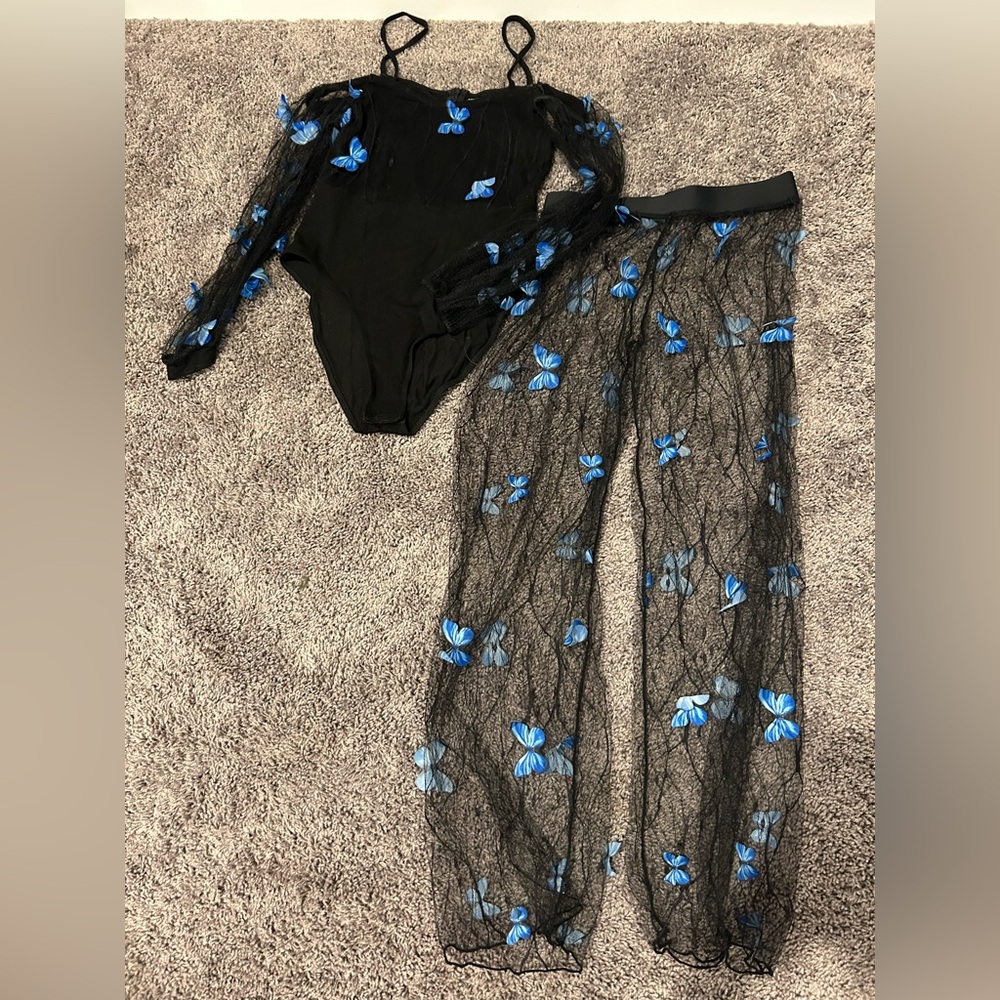 Mesh butterfly matching set